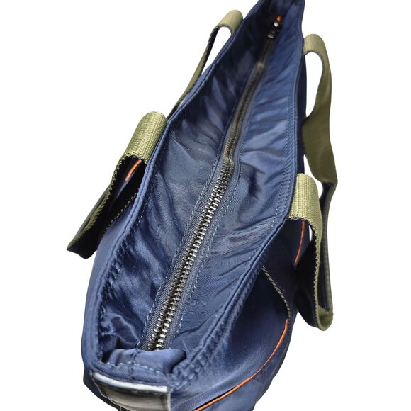 Richard James Sevile Row Tote Bag Ocean Navy Blue Padded Nylon Leather - Picture 5 of 16